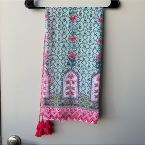 Beautiful soft cotton scarf with Pom Poms